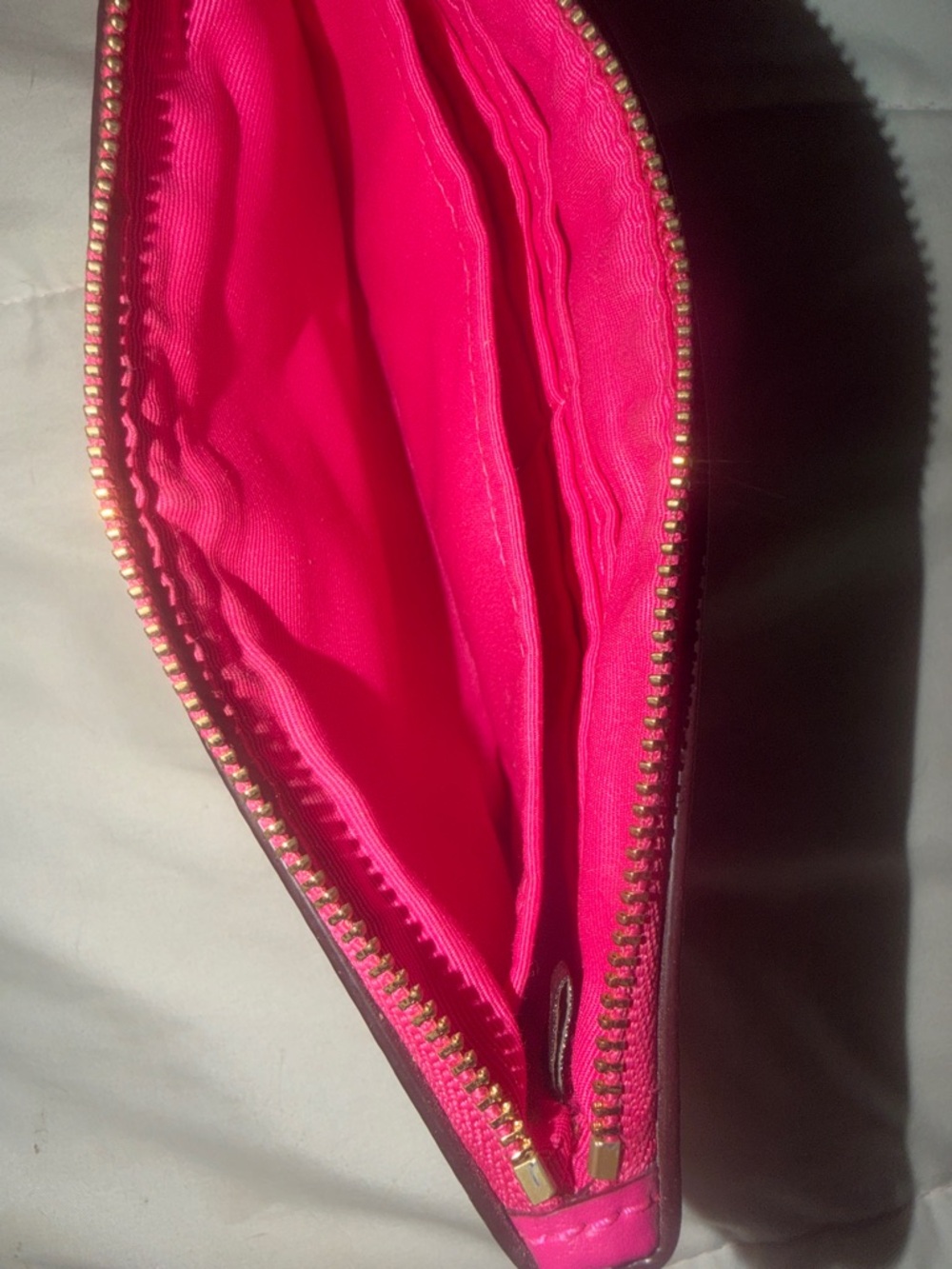 Coach Black & Pink Signature Wristlet with Pink Trim and Strap - Picture 4 of 5